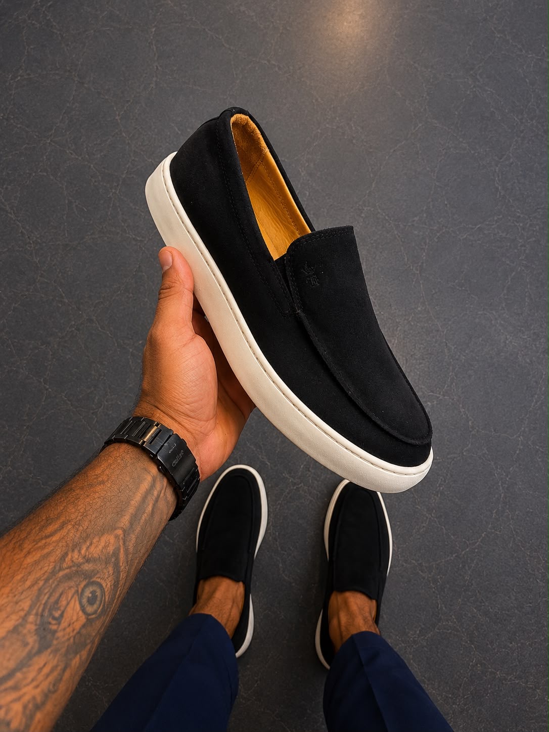 MOCASSIM EM COURO DE CARNEIRO